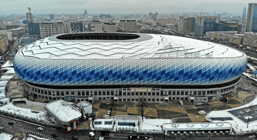 Dynamo Volleyball Arena boxing venue in Moscow, Russia