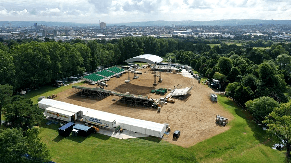 Falls Park boxing venue in Belfast, Northern Ireland