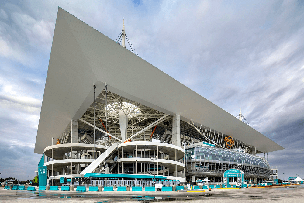 Hard Rock Stadium boxing venue in Miami, USA