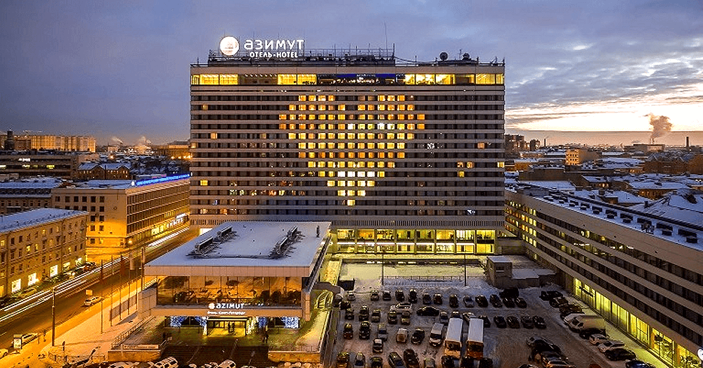 Hotel Azimut boxing venue in Saint Petersburg, Russia