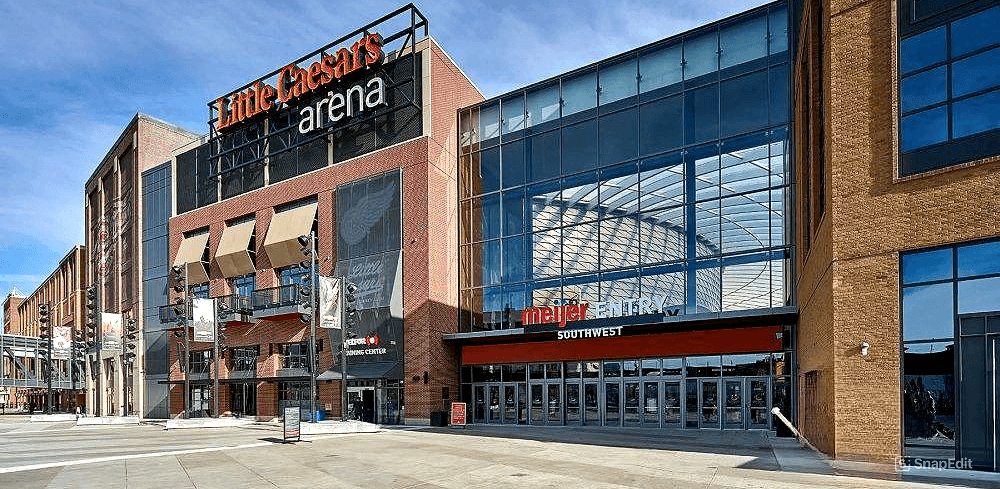 Little Ceasars Arena boxing venue in Detroit, USA