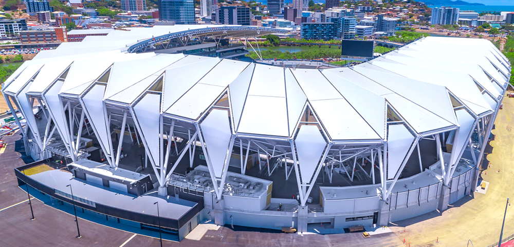 Queensland Country Bank Stadium boxing venue in Townsville, Australia