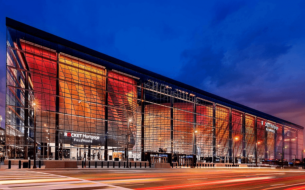 Rocket Mortgage FieldHouse boxing venue in Cleveland, USA